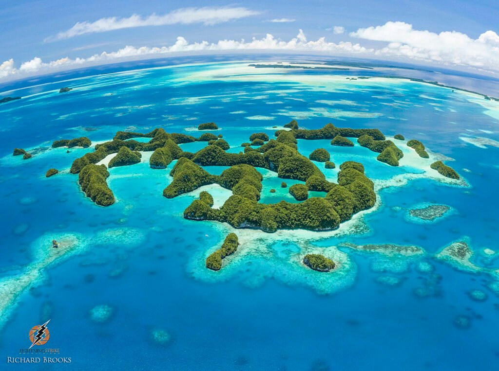 70 islands Palau aerial filming and photography