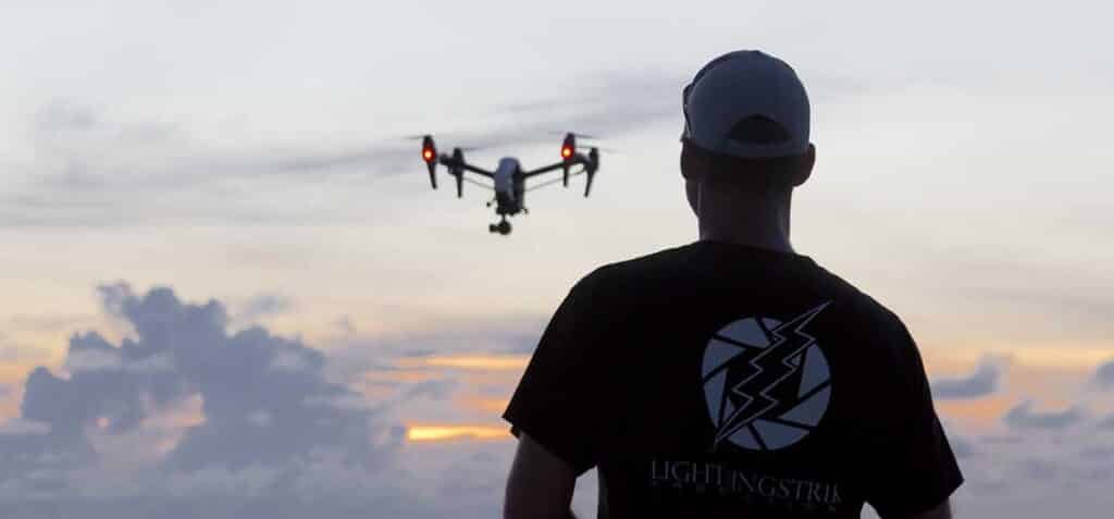 Drone pilot flying a drone Drone pilot career